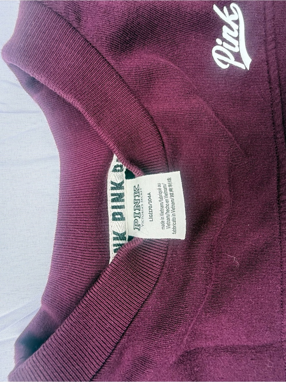 #83 PINK Crewneck Sweatshirt in Deep Plum-size (L)